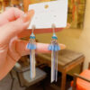 Free Flow Handcrafted Boho Long Tassel Dangle Earrings