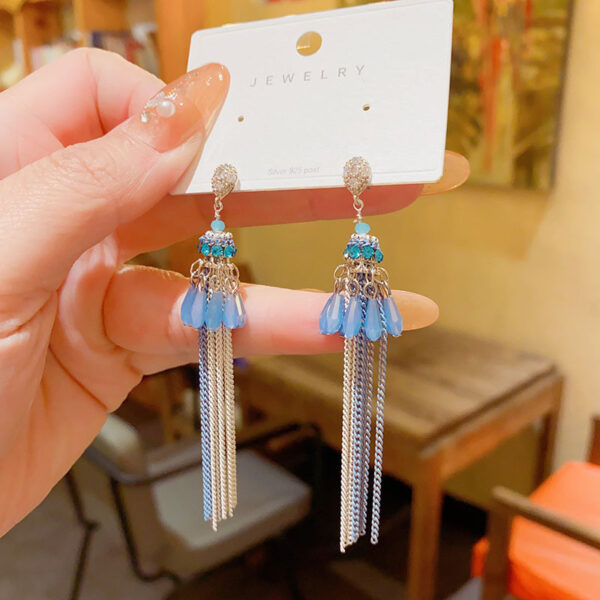 Free Flow Handcrafted Boho Long Tassel Dangle Earrings