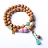 The Serene Guardian: Natural Sandalwood Meditation Wrap Bracelet