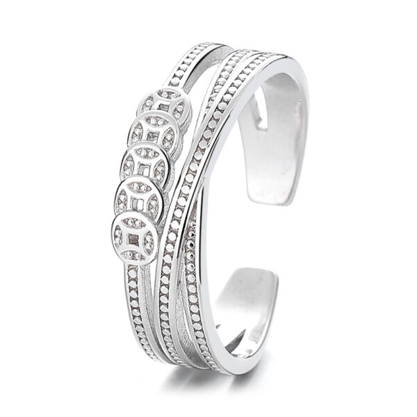 主图-5 Vintage Charm Symbol: S925 Five Emperor Coin Adjustable Ring
