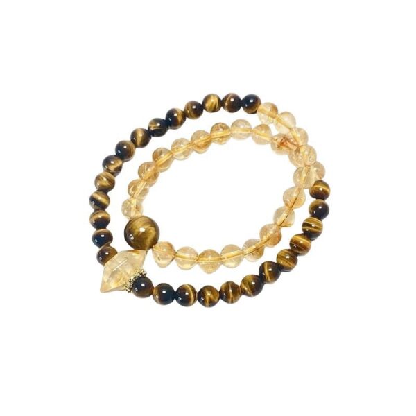主图-5 The Abundance Amplifier: Tiger's Eye & Citrine Double Wrap Bracelet