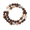Forest Grounding: Incense Wood & Rutilated Quartz Double Wrap Bracelet