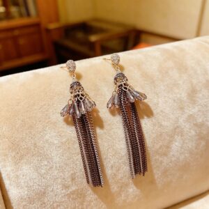 Free Flow Handcrafted Boho Long Tassel Dangle Earrings