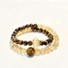 主图1 The Abundance Amplifier: Tiger's Eye & Citrine Double Wrap Bracelet