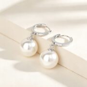 Round Pearl Drop Earrings | The Luminous Classic S925 Sterling Silver