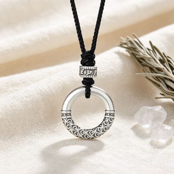 The Fortune Shield: 999 Fine Silver Auspicious Cloud Safety Pendant Necklace