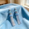 Free Flow Handcrafted Boho Long Tassel Dangle Earrings