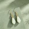 Symbol of Purity & Grace: Yulan Hetian White Jade S925 Silver Drop Earrings