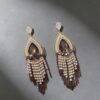Symbol of Glamour & Grace: Teardrop Crystal Tassel Earrings S925 Post