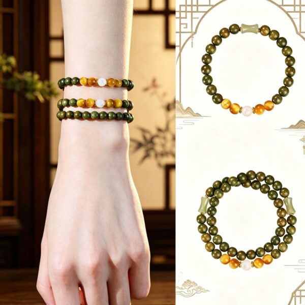 主图2 The Calm Grove: Green Sandalwood Meditation Bracelet