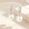 Round Pearl Drop Earrings | The Luminous Classic S925 Sterling Silver
