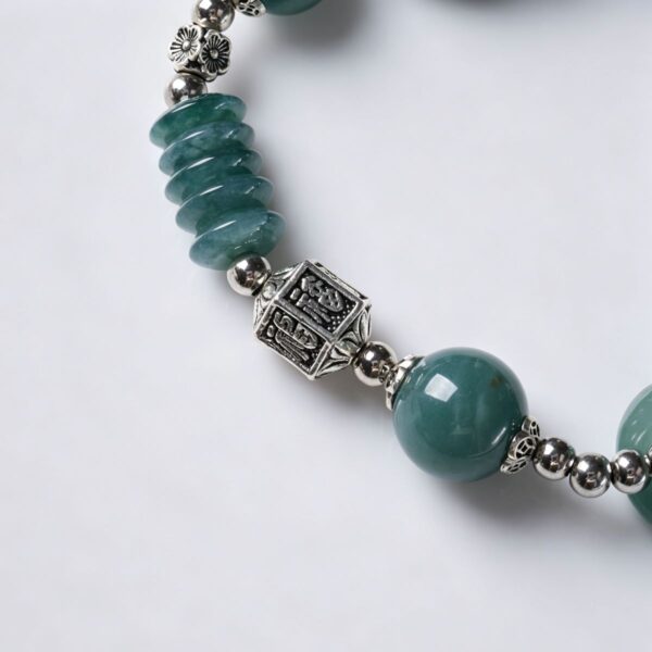 主图2 Wealth Guardian Pixiu Green Jadeite Bracelet