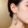 Symbol of Glamour & Grace: Teardrop Crystal Tassel Earrings S925 Post