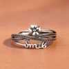 主图3 Symbol of Joy: Vintage S925 Four-Leaf Clover Adjustable Ring