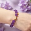 Symbols of Prosperity & Serenity: Amethyst & Hetian Jade Gourd Bracelet
