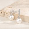 Round Pearl Drop Earrings | The Luminous Classic S925 Sterling Silver