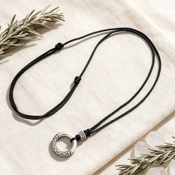 The Fortune Shield: 999 Fine Silver Auspicious Cloud Safety Pendant Necklace