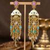 The Ocean Glow: Palace Enamel Jellyfish Gem Tassel Earrings
