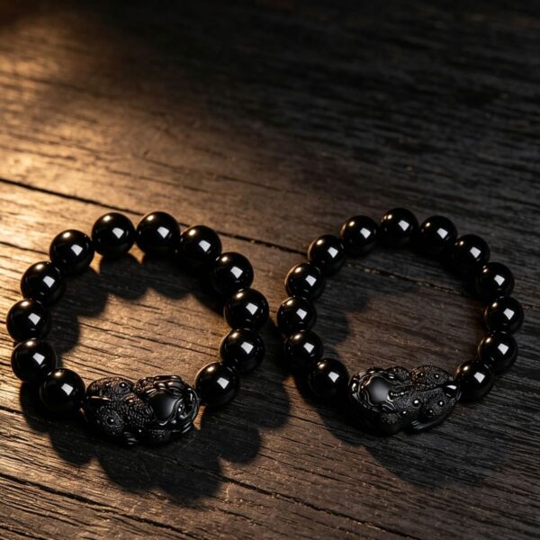 主图3 The Abundance Guardian: Natural Obsidian Pixiu Bracelet