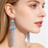 Free Flow Handcrafted Boho Long Tassel Dangle Earrings