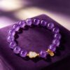 Symbols of Prosperity & Serenity: Amethyst & Hetian Jade Gourd Bracelet