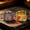 The Golden Light Guardian: Taoist Talisman Adjustable Ring