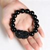 主图4 The Abundance Guardian: Natural Obsidian Pixiu Bracelet