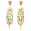 The Ocean Glow: Palace Enamel Jellyfish Gem Tassel Earrings