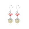The Serenity Bloom: Auspicious Cloud Hetian Jade Drop Earrings S925 Sterling Silver
