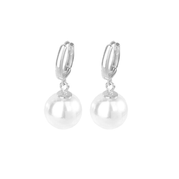 Round Pearl Drop Earrings | The Luminous Classic S925 Sterling Silver