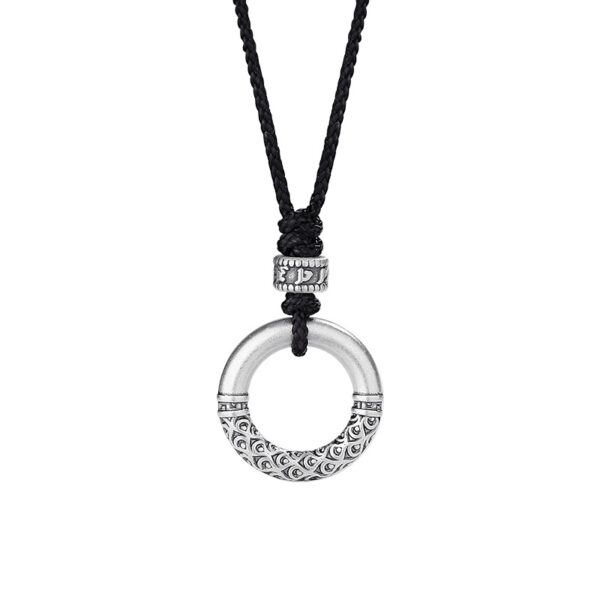 The Fortune Shield: 999 Fine Silver Auspicious Cloud Safety Pendant Necklace