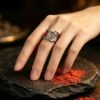 The Golden Light Guardian: Taoist Talisman Adjustable Ring