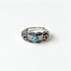 The Azure Fortune: S925 Silver Turquoise Nanhong Agate Ring