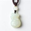 Symbols of Prosperity: Natural Hetian Nephrite Jade Pouch Pendant